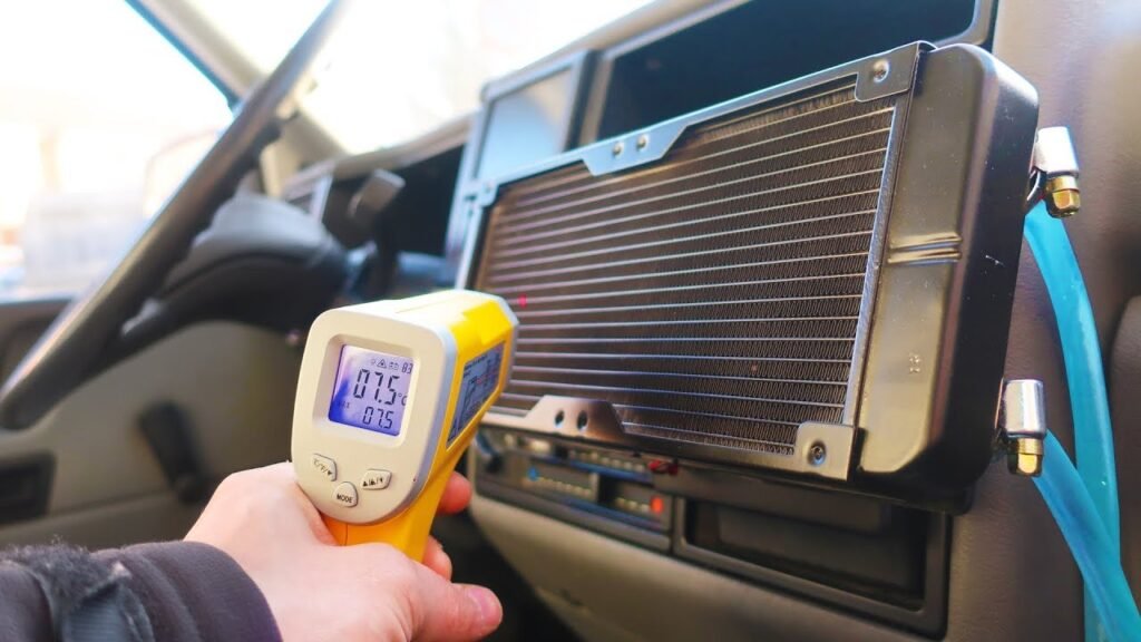 aire acondicionado portatil en un auto