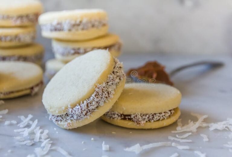 alfajores sobre fondo blanco elegante