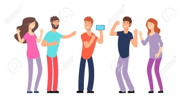 amigos riendo en una conversacion divertida