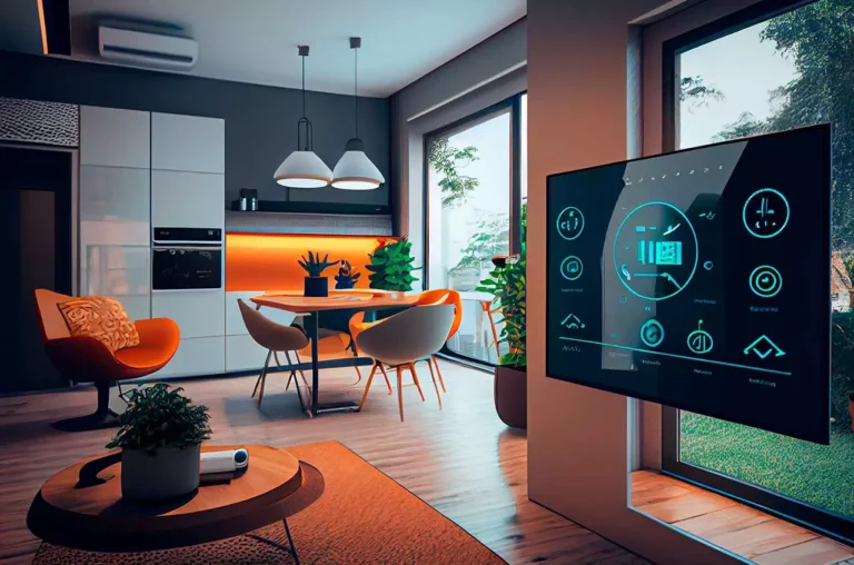 asistente virtual en un hogar moderno