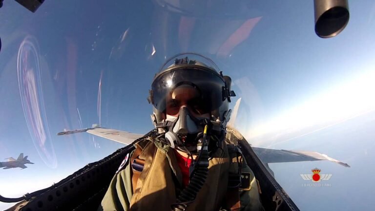 aviones de combate en accion aerea