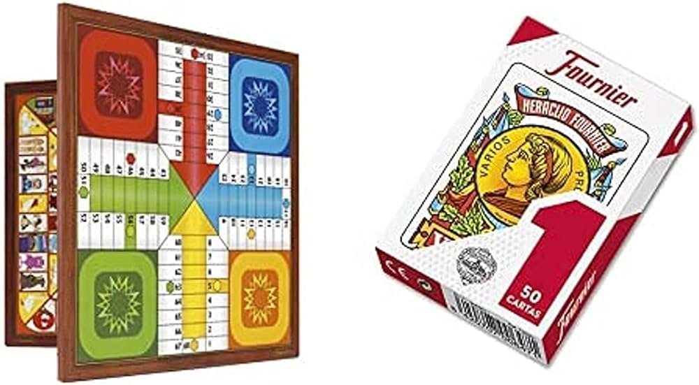 baraja de cartas y tablero de juego