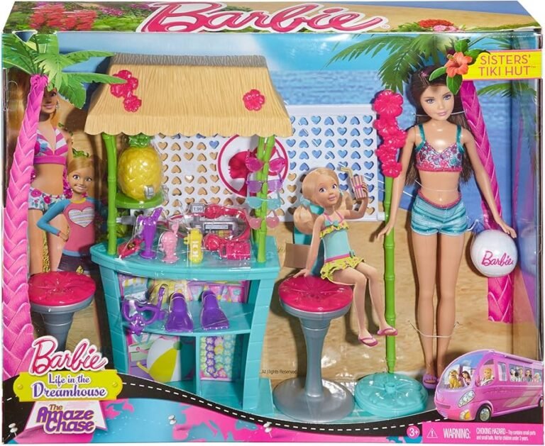 barbie en un entorno tropical con amigos