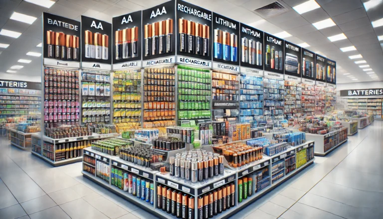 baterias y herramientas de energia en tienda