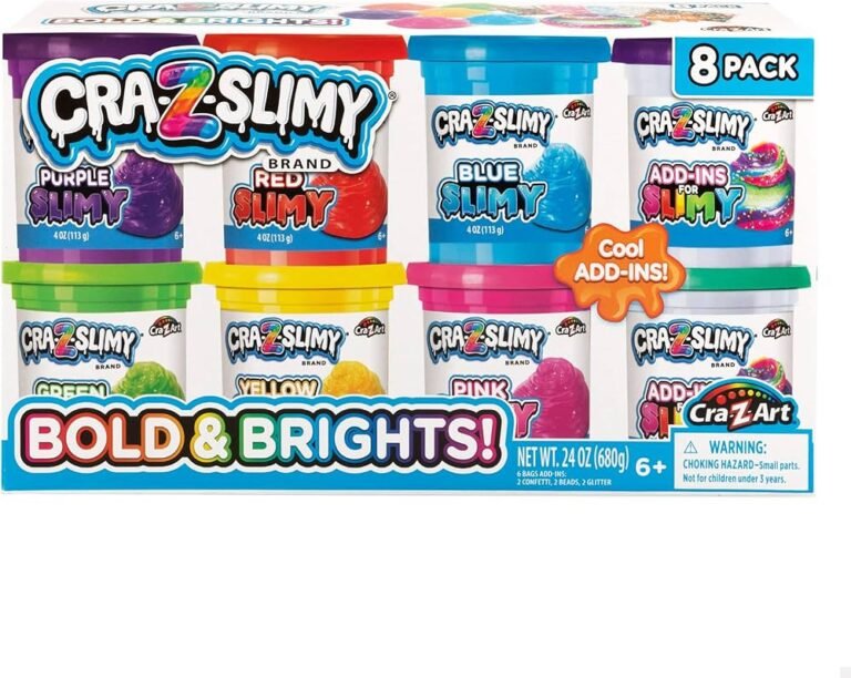 bote de slime de colores vibrantes