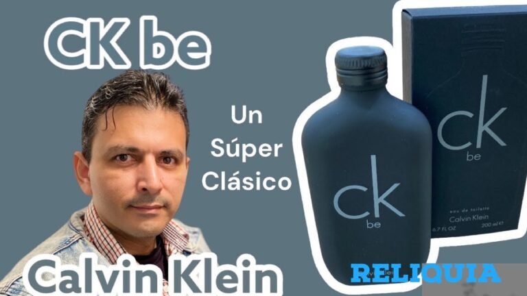 botella de perfume be de calvin klein