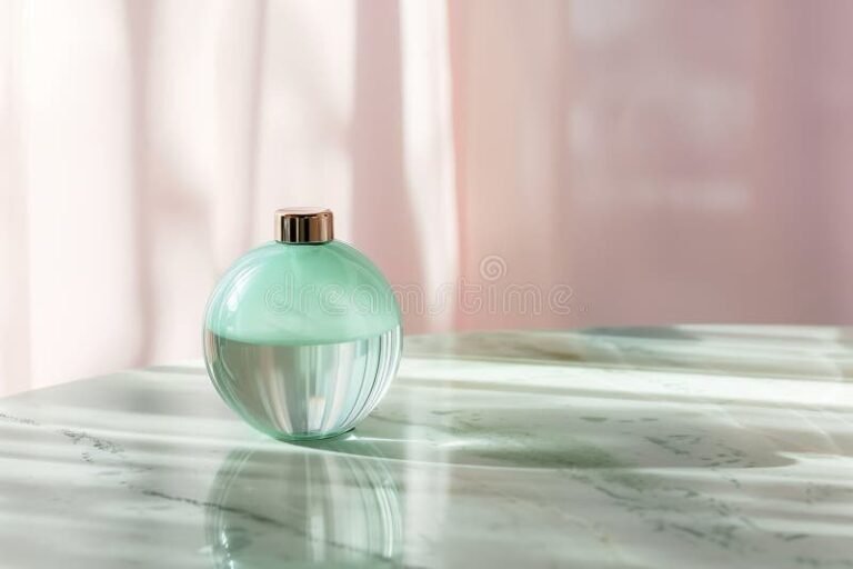 botella de perfume elegante sobre fondo neutro 1