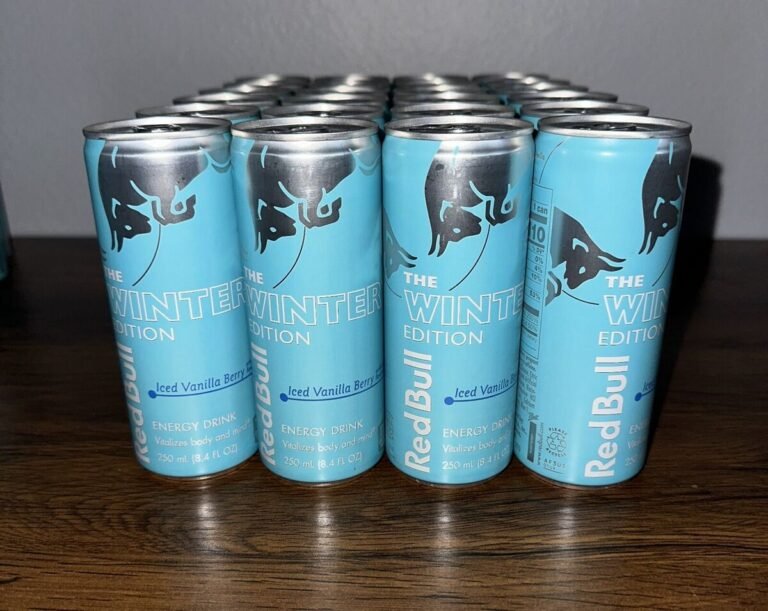 Qué ingredientes y sabor tiene la Red Bull Blue Edition 18 botella de red bull blue edition fria