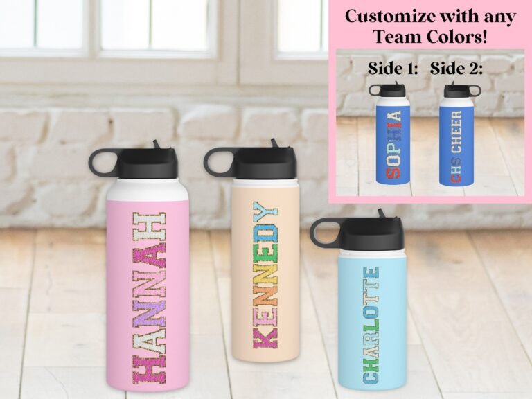 botellas deportivas personalizadas en un estante