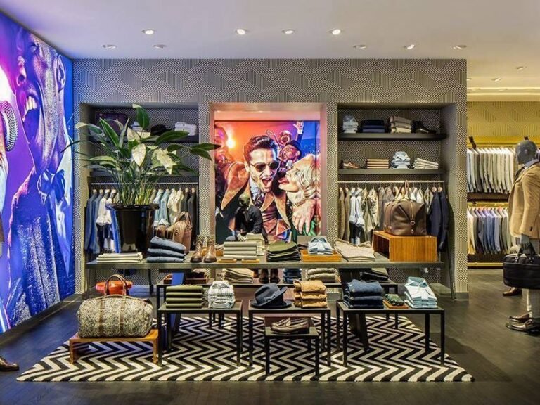 boutique elegante de ropa masculina moderna