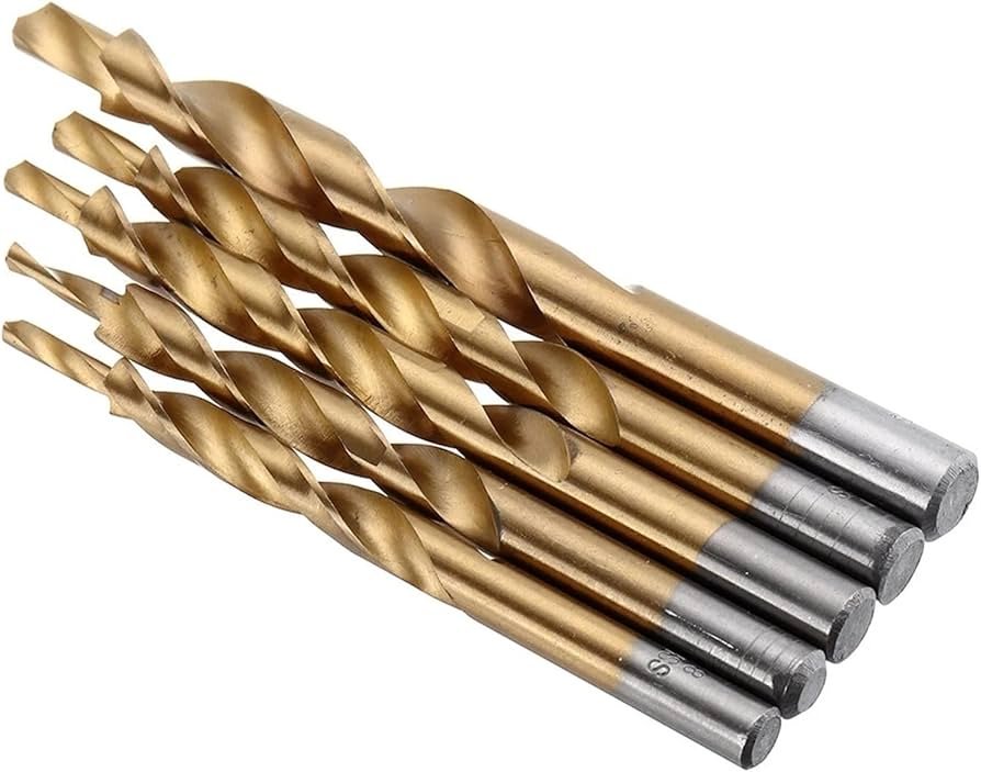 brocas escalonadas sobre fondo metalico