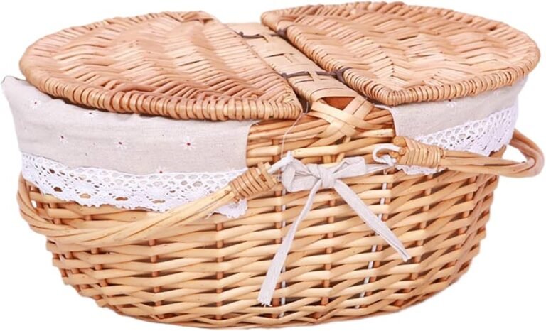 Qué características tiene una canasta de mimbre con manija 8 canasta de mimbre con manija elegante