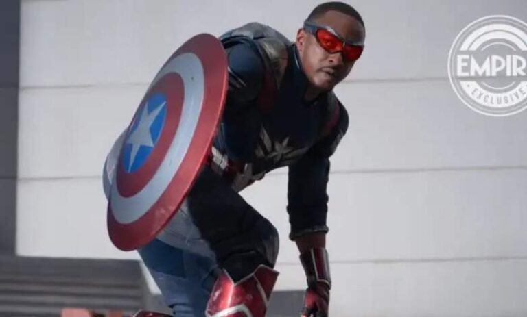 capitan america en su iconico traje