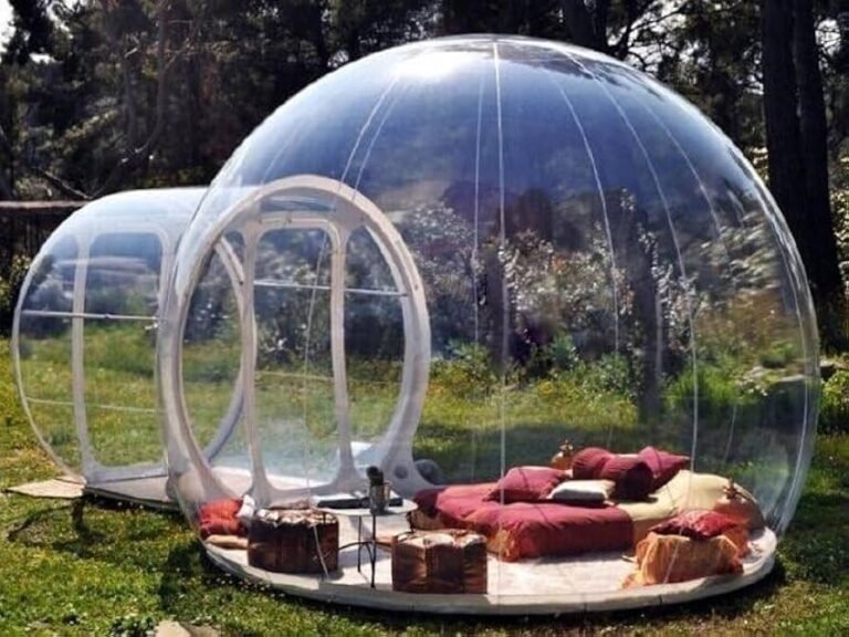 Qué características tiene una carpa inflable automática de tela oxford ligera 30 carpa inflable automatica en un paisaje natural