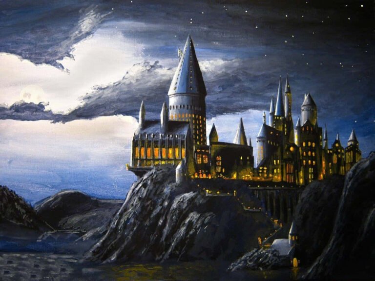 castillo de hogwarts en un paisaje magico