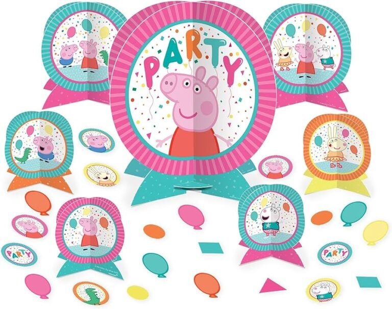 Cómo hacer un centro de mesa de Peppa Pig para fiestas infantiles 6 centro de mesa divertido peppa pig decorado