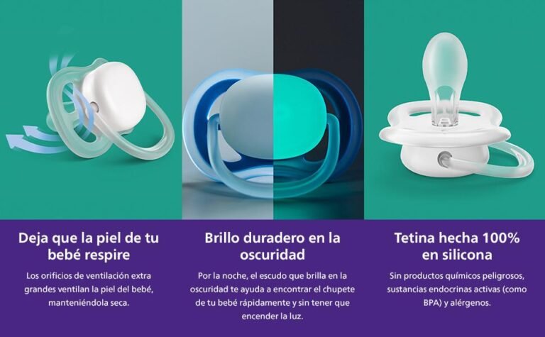 Qué características tiene el chupete Avent Ultra Air y sus beneficios 8 chupete avent ultra air sobre fondo claro