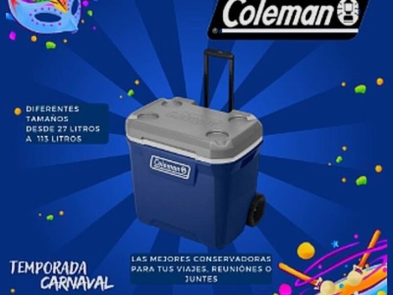 conservadora abierta con utensilios de limpieza