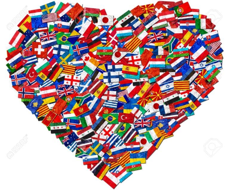 Cómo se dice "te quiero" en todos los idiomas del mundo 9 corazon formado por banderas del mundo