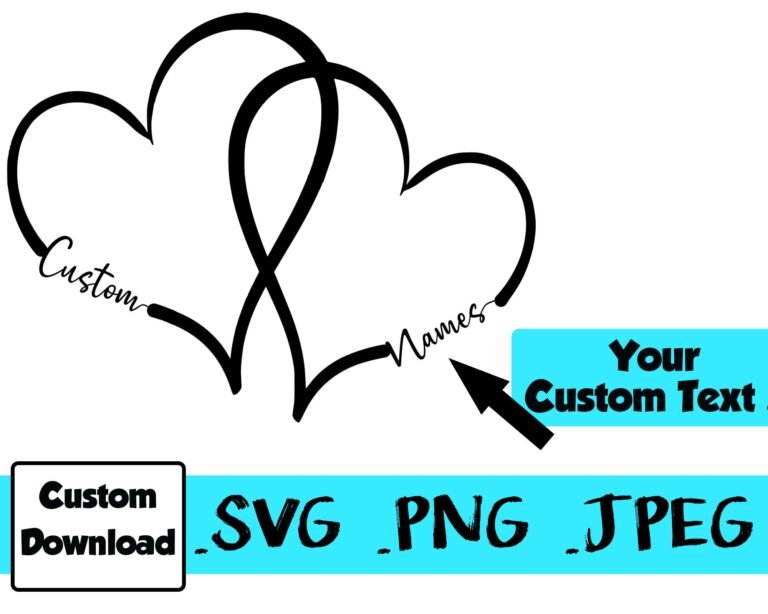 corazones entrelazados con nombres escritos
