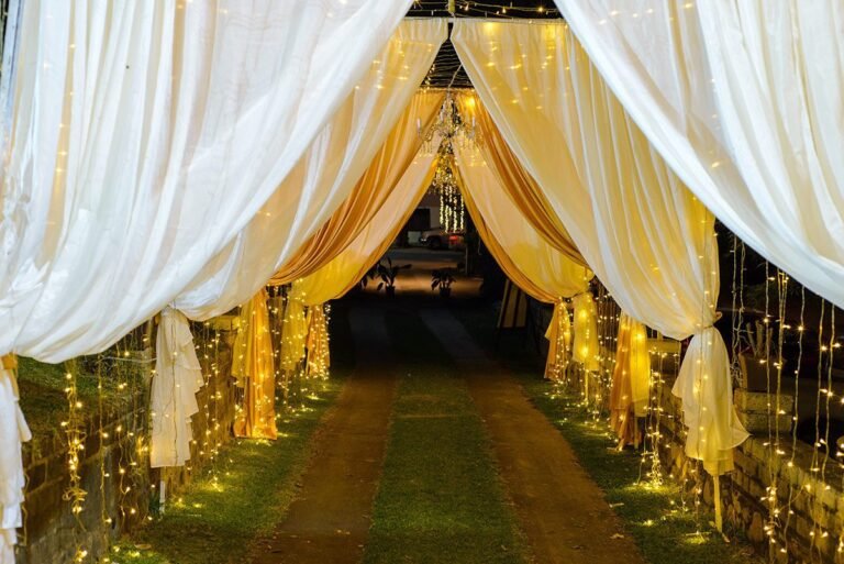 cortinas de luces led en un ambiente acogedor