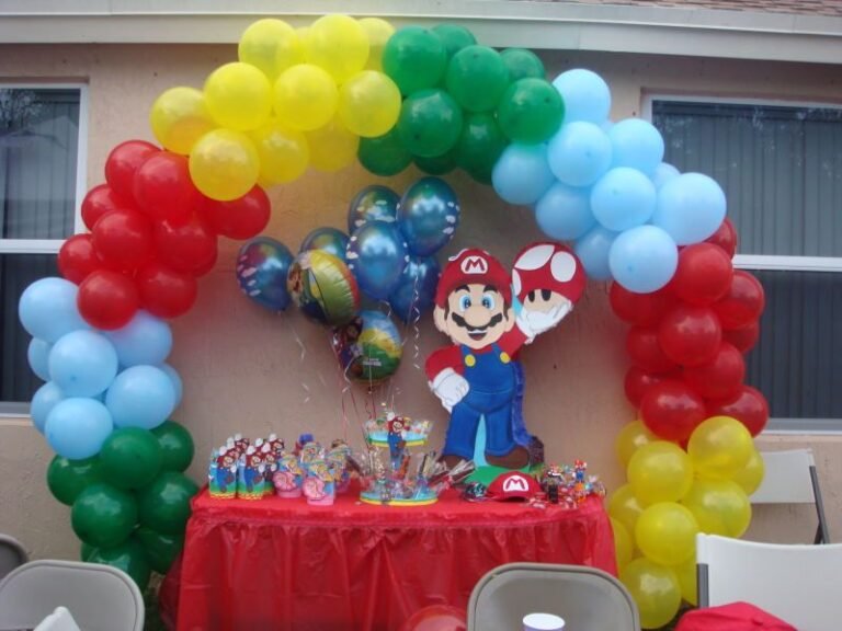 decoraciones de fiesta inspiradas en mario bros