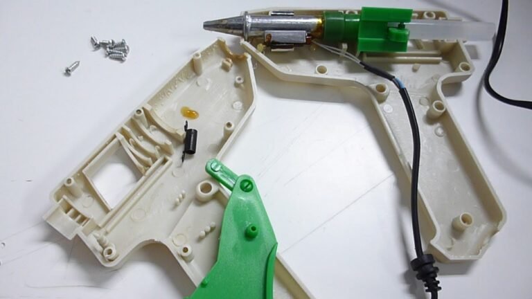 diagrama de pistola de silicona desmontada