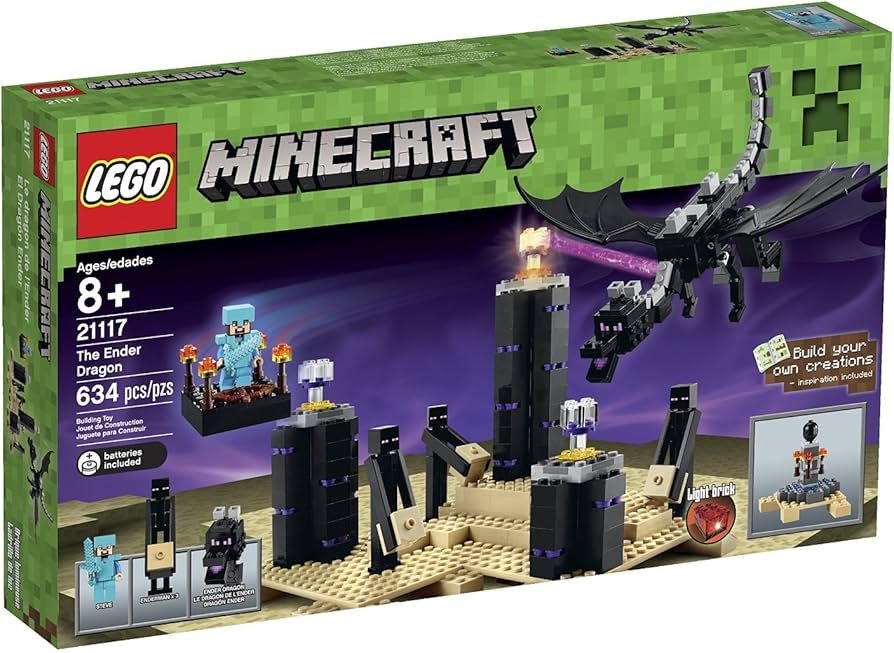 Cómo construir el Dragón Ender de LEGO Minecraft paso a paso