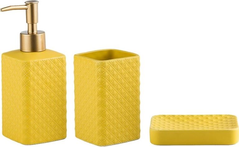 elegante set de bano con jabonera