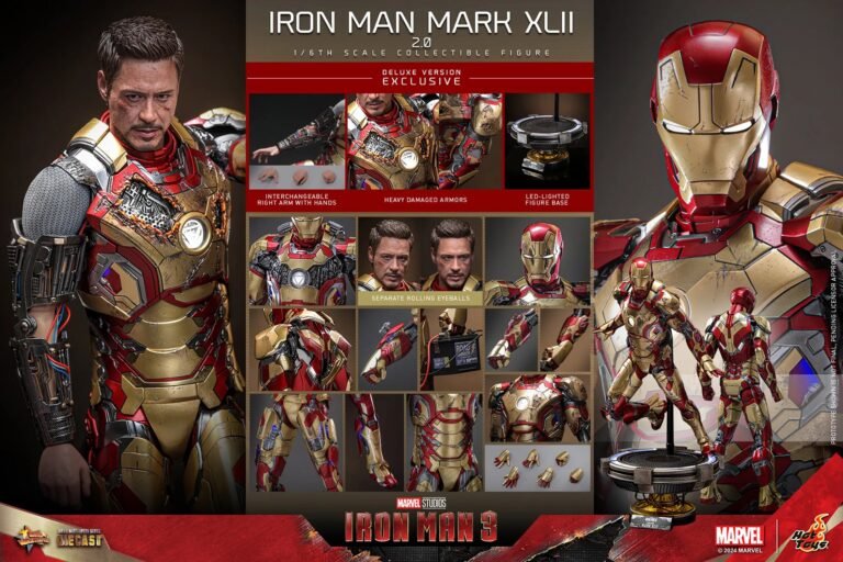 figuras de accion de iron man en exhibicion