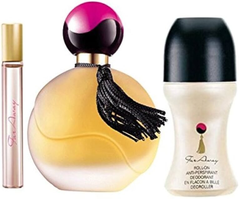 frasco de perfume avon far away elegante