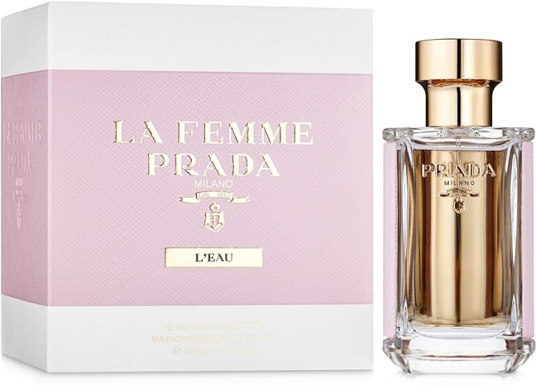 frasco de perfume prada la femme leau