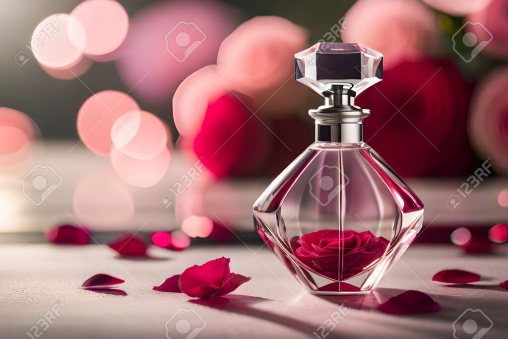 frasco elegante de perfume femenino