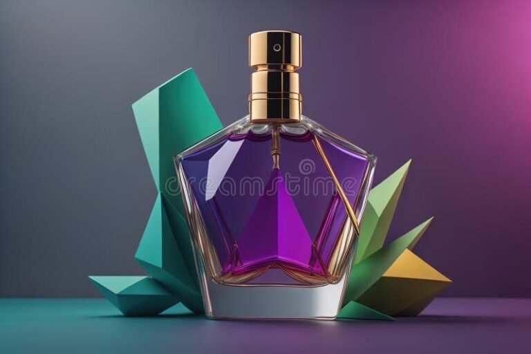 frascos de perfume coloridos y elegantes