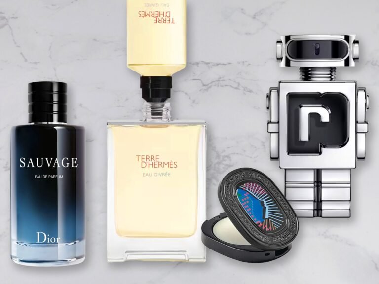 frascos de perfumes masculinos elegantes