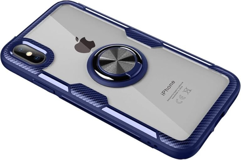 funda transparente de iphone x sobre mesa