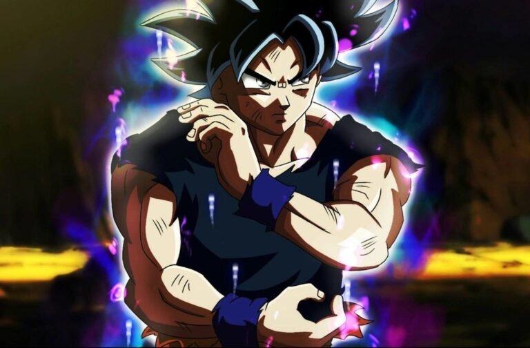 goku en pose de ultra instinto