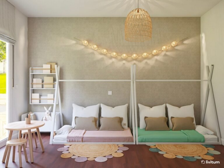 habitacion infantil decorada con colores pastel