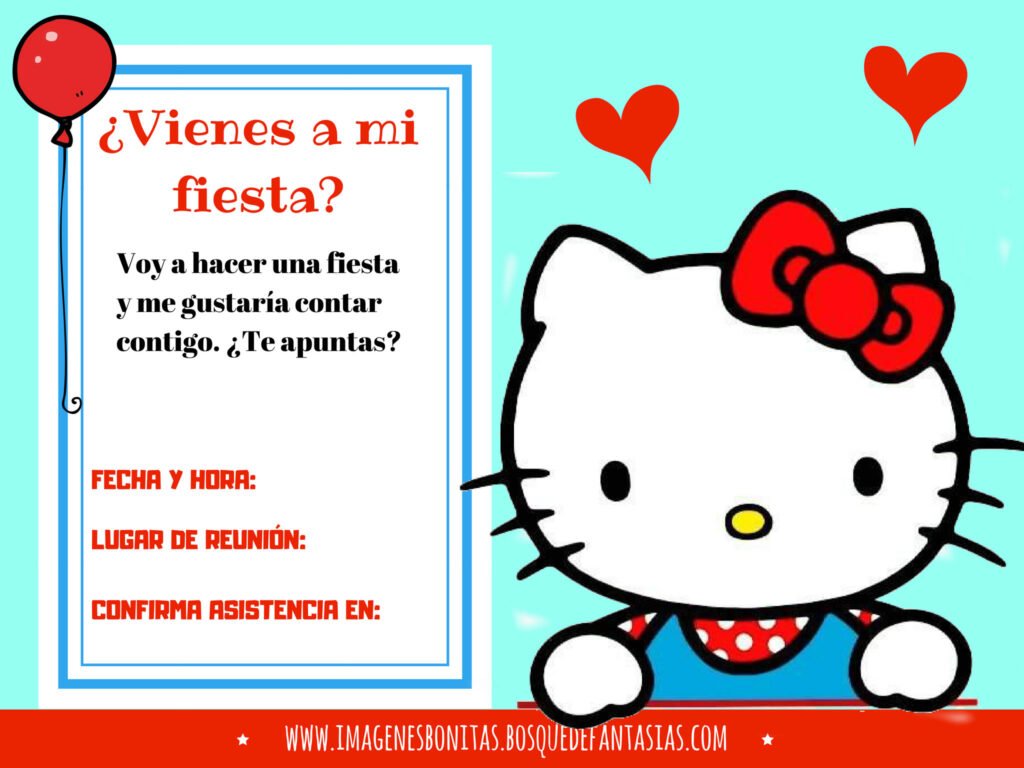 Cómo hacer invitaciones de cumpleaños de Hello Kitty fáciles y divertidas
