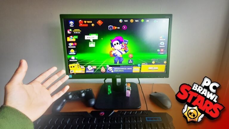 jugando brawl stars en una computadora