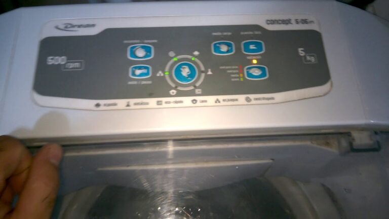 lavarropas drean con luz de encendido