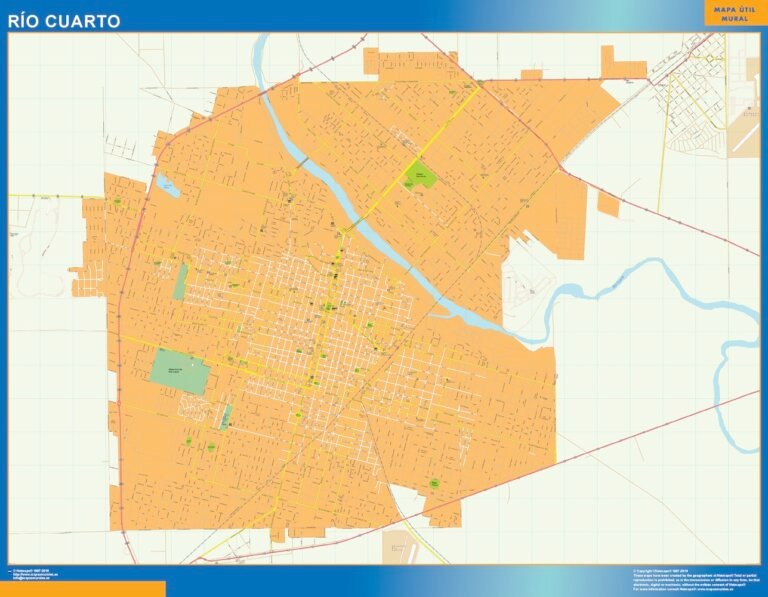 mapa de cordoba y rio cuarto