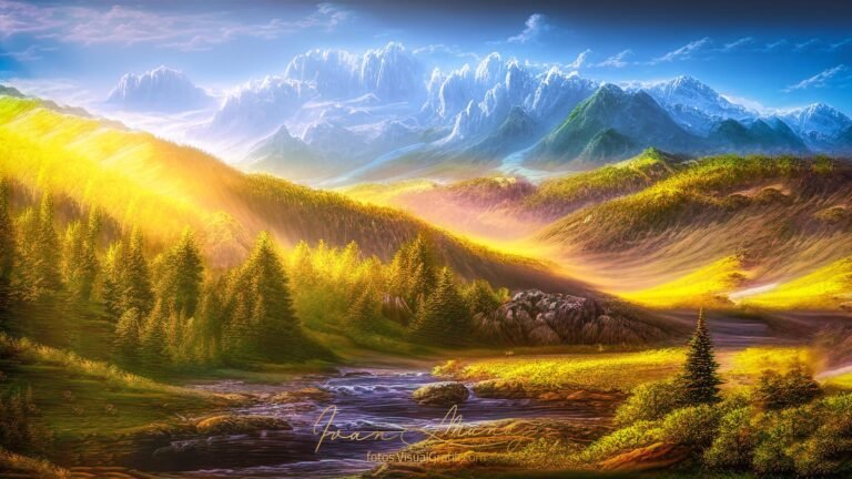 montanas y paisajes de la tierra media