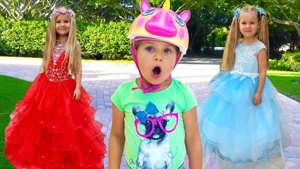 nina vestida de princesa en una fiesta