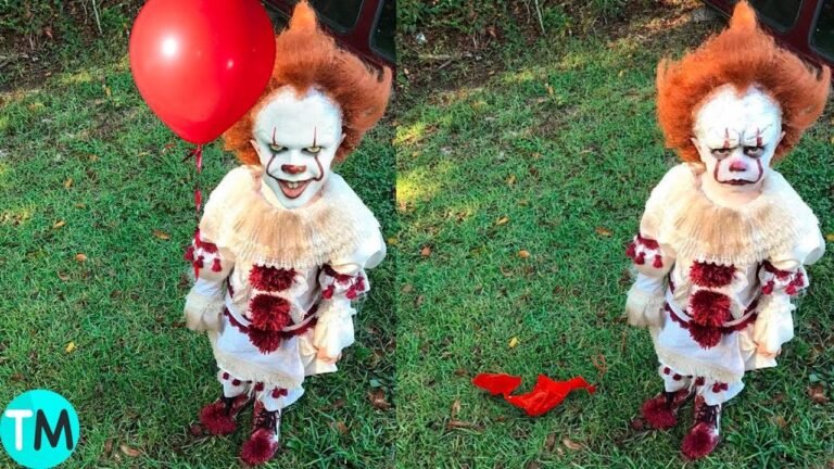 Cómo elegir el mejor disfraz de It para niño en Halloween 5 nino con disfraz de payaso aterrador