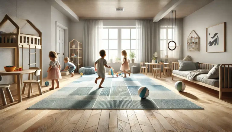 Por qué elegir piso flotante para habitaciones de niños 29 nino jugando en habitacion con piso flotante