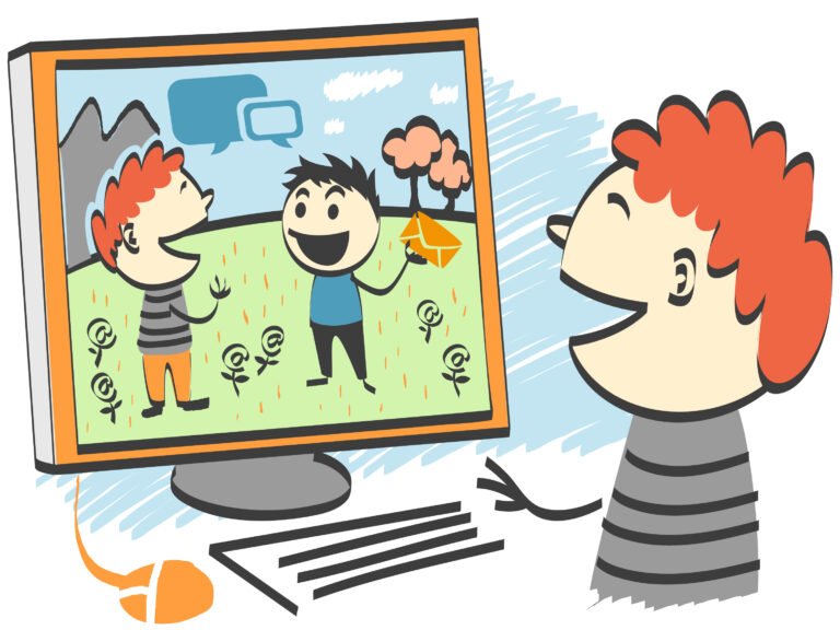 nino jugando en una computadora