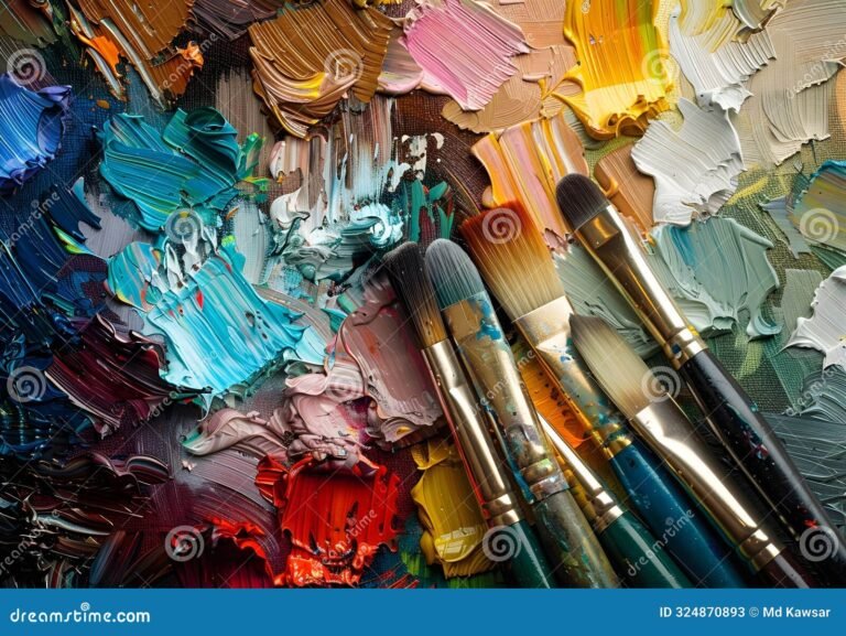 Cómo elegir las mejores ideas para pintar una habitación 1 paleta de colores vibrantes y pinceles