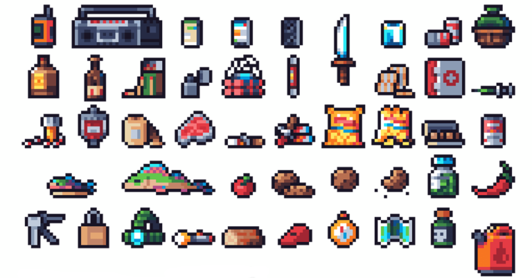 paleta de colores y pixeles artisticos