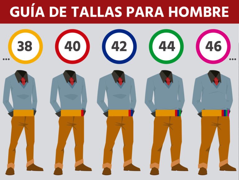 pantalones de hombre en diferentes tallas